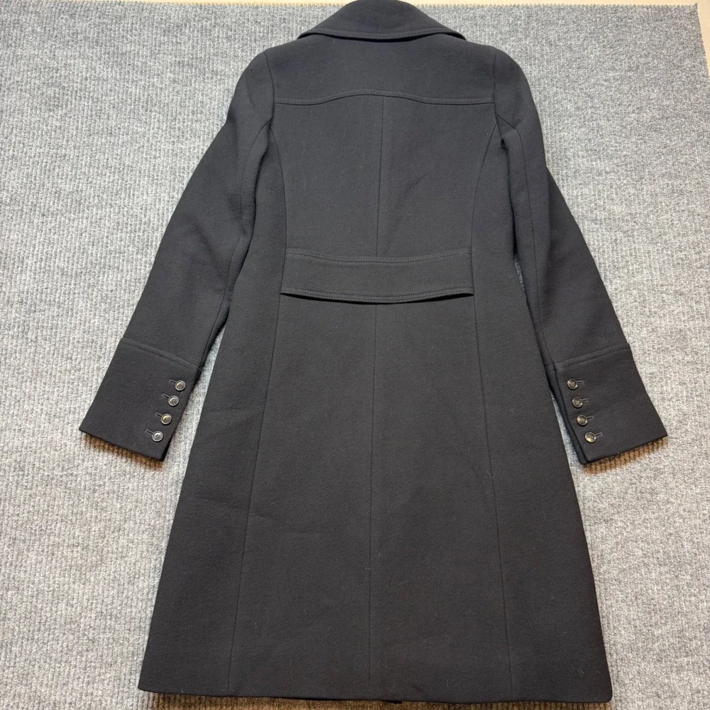 J.Crew Lady Day Double Cloth Coat 4 Tall Black Italian Wool Thinsulate Insulated